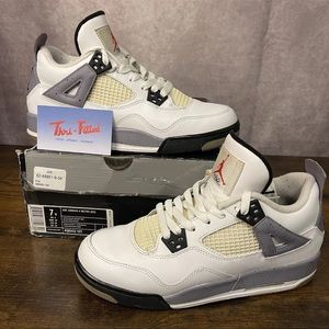 Jordan 4 Retro White Cement 2012 Size 7Y 8.5W GS 408452-103 Authentic Youth Shoe